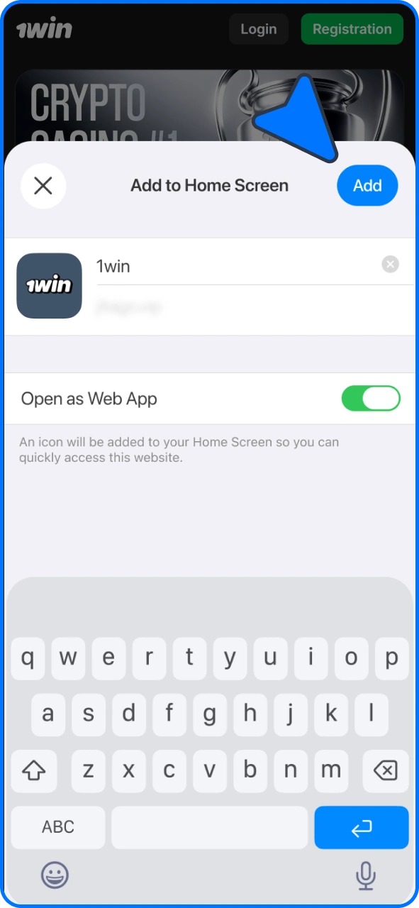 Confirm 1win app installation on iPhone