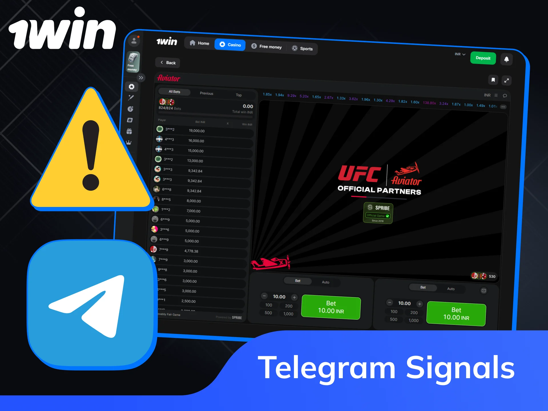 Telegram signals for Aviator crash game