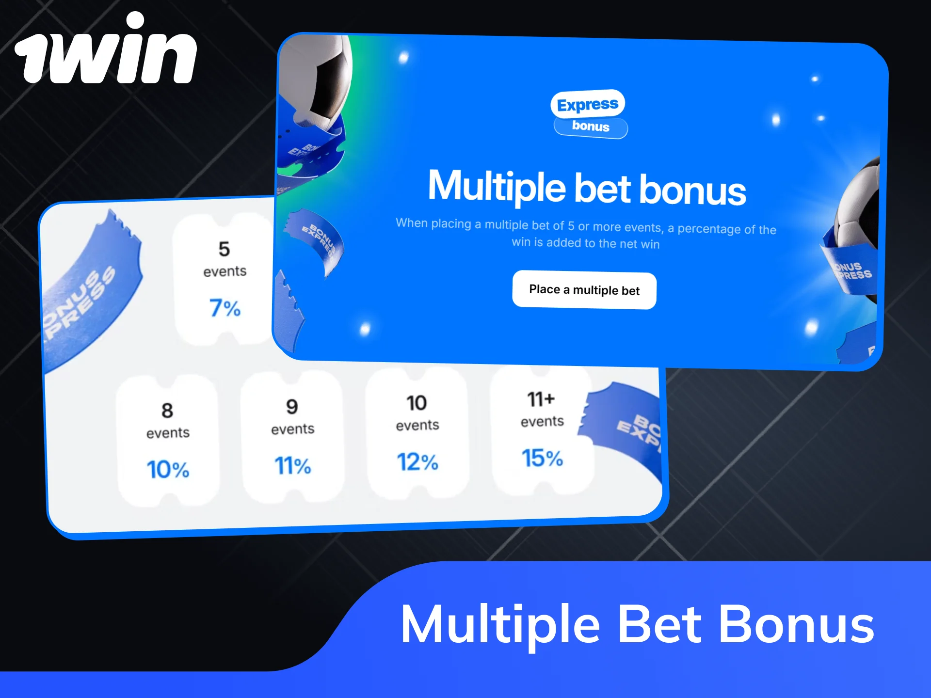 Place multiple bets at 1win and maximize your sports winning potential with this bonus.