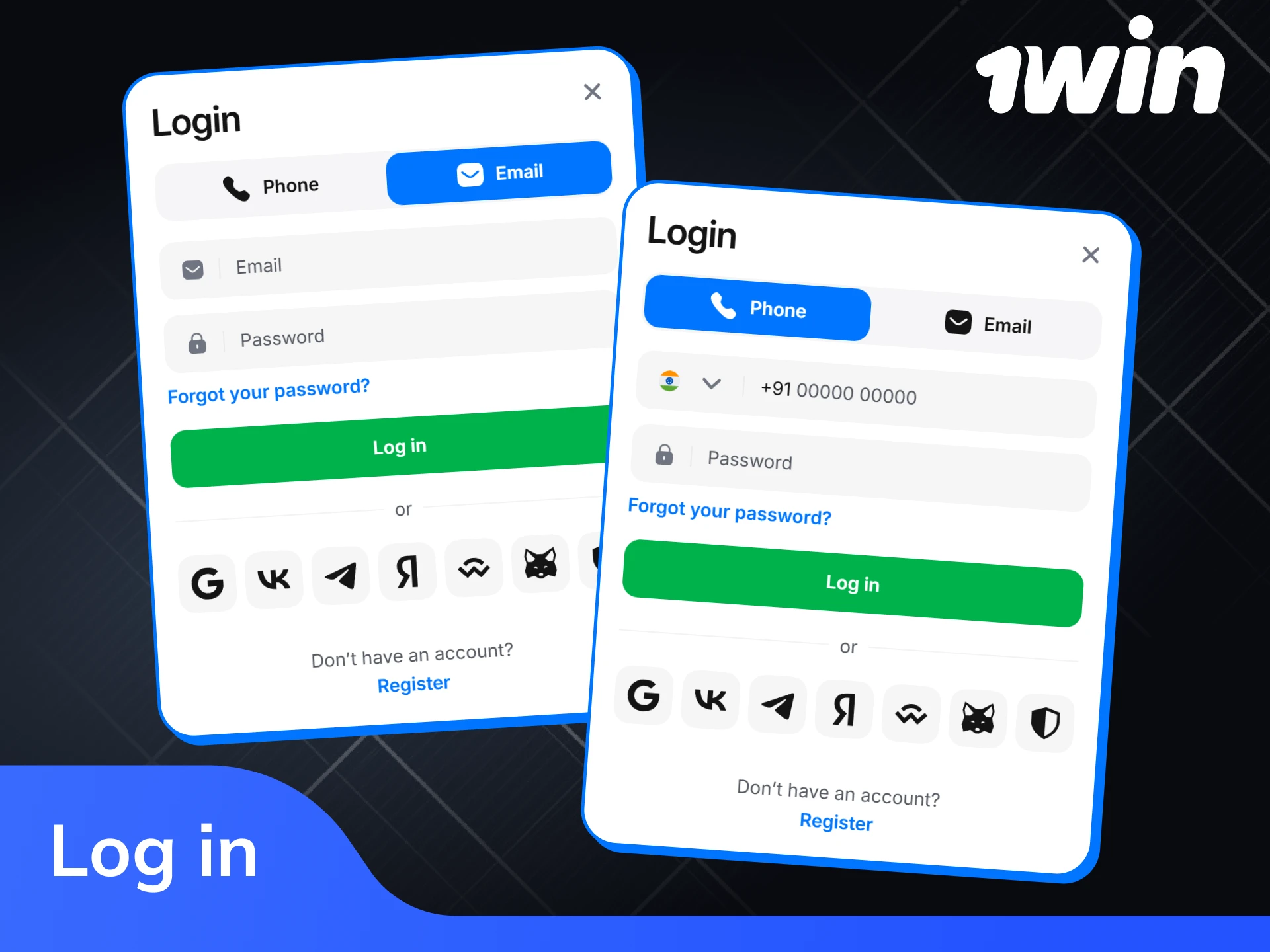 How to Log In at 1win in India