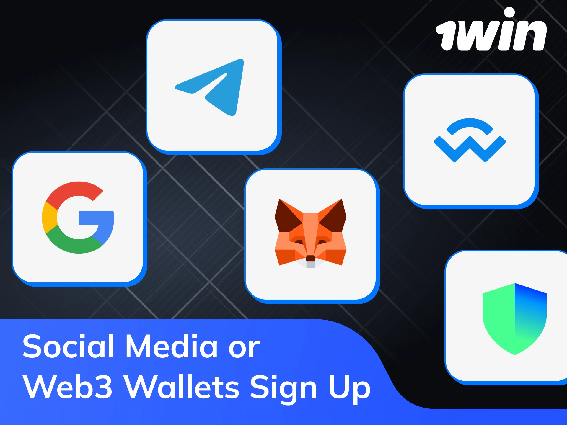Register via Social Networks on 1win